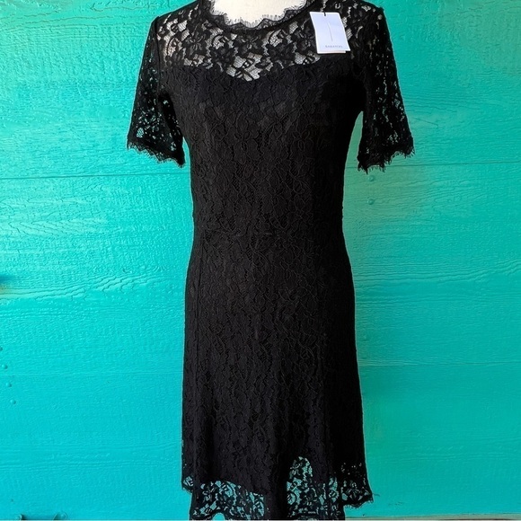 Aritzia Dresses & Skirts - ARITZIA BABATON BLACK LACE “LORCAN” MIDI DRESS SIZE 10 NWT